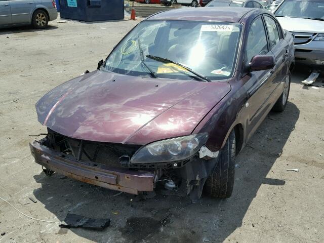 JM1BK32F081841800 - 2008 MAZDA 3 I PURPLE photo 2