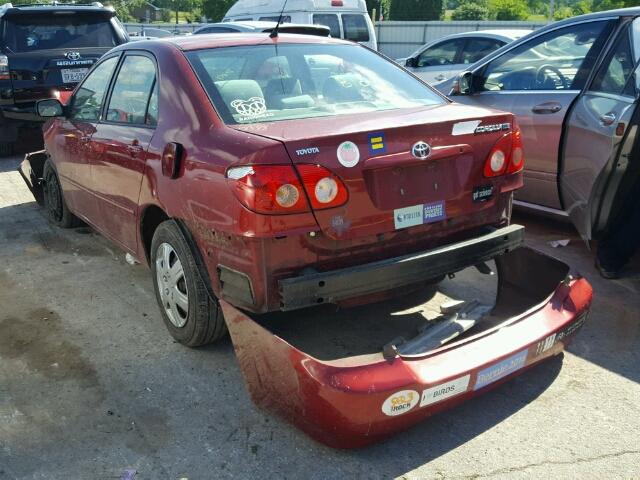 2T1BR32E17C830334 - 2007 TOYOTA COROLLA CE MAROON photo 3