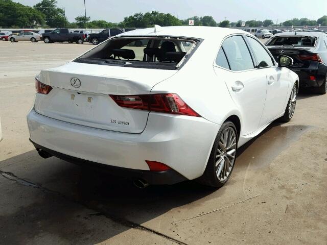 JTHBF1D20E5042637 - 2014 LEXUS IS 250 WHITE photo 4