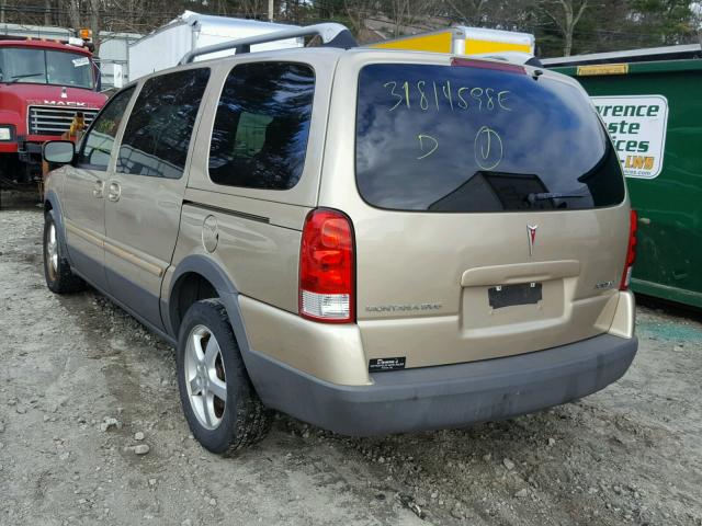 1GMDV33L35D300489 - 2005 PONTIAC MONTANA SV GOLD photo 3