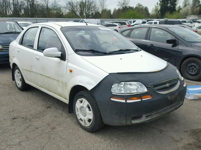 KL1TD52684B130187 - 2004 CHEVROLET AVEO WHITE photo 1