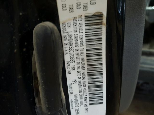 1J8HG48K56C123885 - 2006 JEEP COMMANDER BLACK photo 10