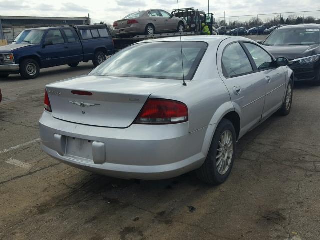 1C3EL46X94N152736 - 2004 CHRYSLER SEBRING LX SILVER photo 4