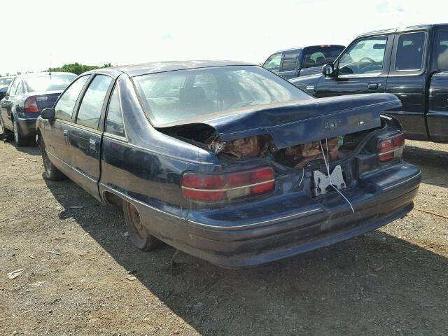 1G1BN53E7MR111086 - 1991 CHEVROLET CAPRICE CL BLUE photo 3