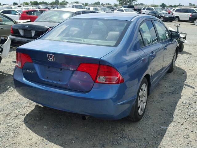 1HGFA16516L105039 - 2006 HONDA CIVIC LX BLUE photo 4