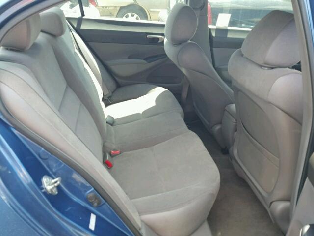 1HGFA16516L105039 - 2006 HONDA CIVIC LX BLUE photo 6