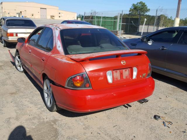 3N1AB51A02L729160 - 2002 NISSAN SENTRA SE- RED photo 3