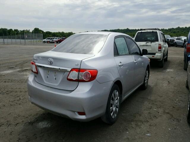 2T1BU4EE0CC814913 - 2012 TOYOTA COROLLA BA SILVER photo 4