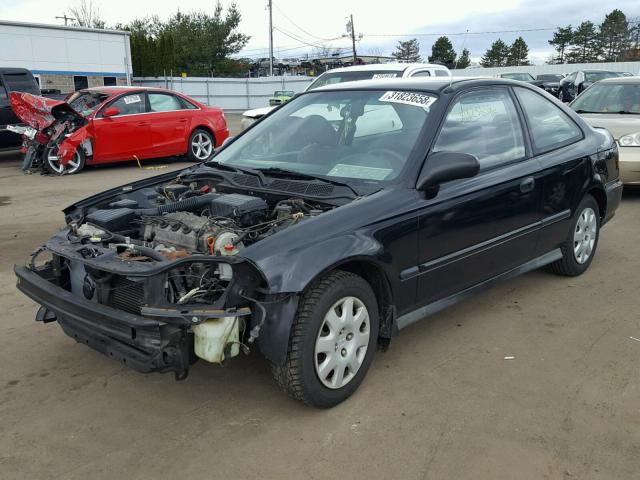 1HGEJ6123WL110796 - 1998 HONDA CIVIC DX BLACK photo 2