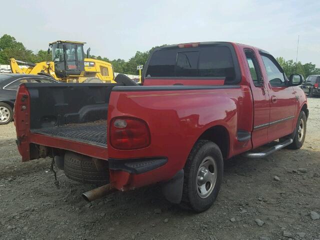 1FTRX07W02KB72694 - 2002 FORD F150 RED photo 4