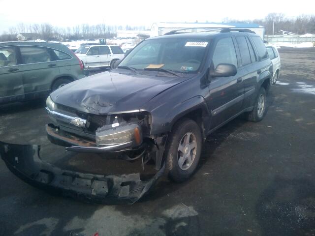 1GNDS13S542429196 - 2004 CHEVROLET TRAILBLAZE GRAY photo 2