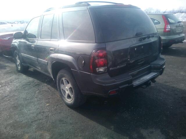 1GNDS13S542429196 - 2004 CHEVROLET TRAILBLAZE GRAY photo 3