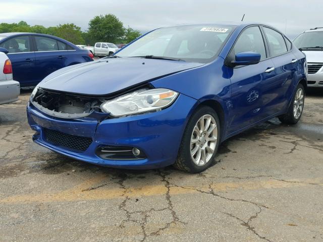 1C3CDFCB6ED701826 - 2014 DODGE DART LIMIT BLUE photo 2