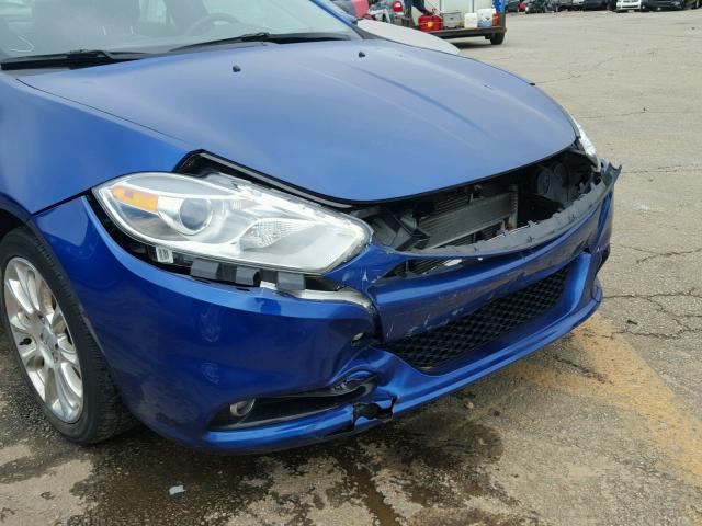 1C3CDFCB6ED701826 - 2014 DODGE DART LIMIT BLUE photo 9