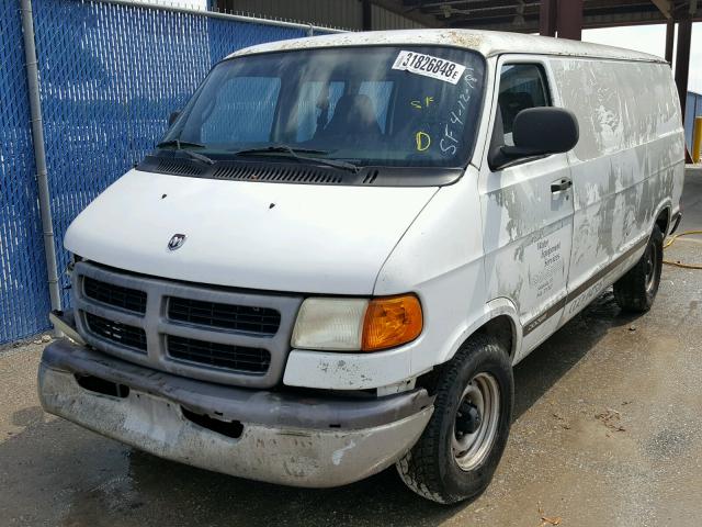 2B7HB11Y51K556067 - 2001 DODGE RAM VAN B1 WHITE photo 2