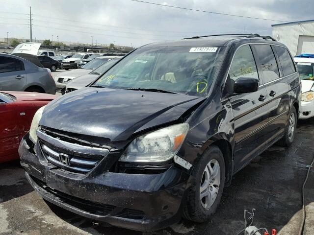 5FNRL38756B006694 - 2006 HONDA ODYSSEY EX BLACK photo 2