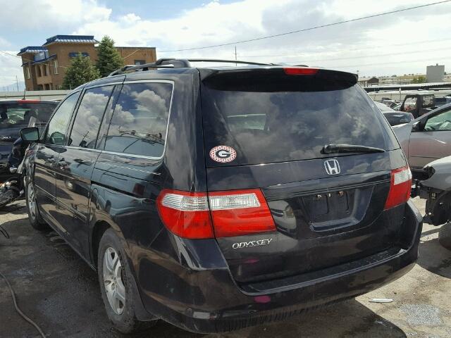 5FNRL38756B006694 - 2006 HONDA ODYSSEY EX BLACK photo 3