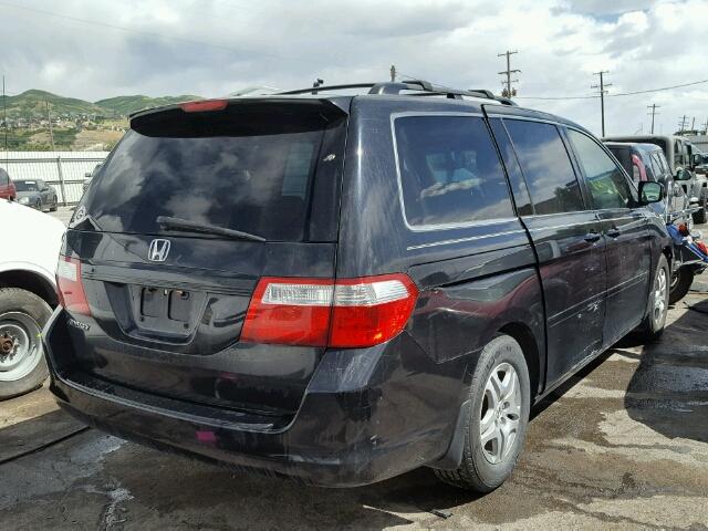 5FNRL38756B006694 - 2006 HONDA ODYSSEY EX BLACK photo 4