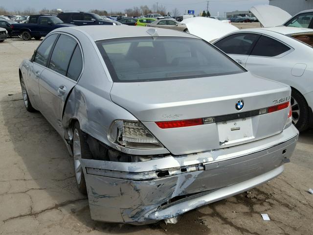 WBAGN63585DS57267 - 2005 BMW 745 LI SILVER photo 3