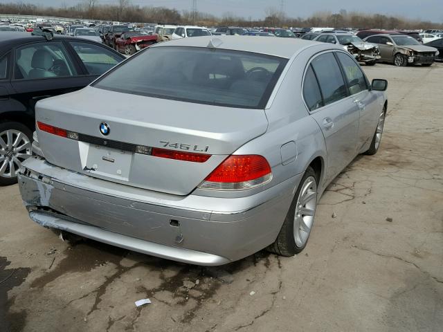 WBAGN63585DS57267 - 2005 BMW 745 LI SILVER photo 4