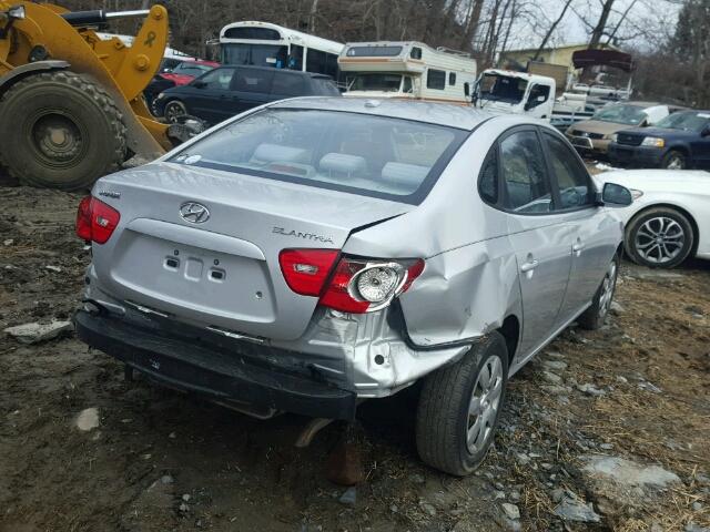 KMHDU46D97U184196 - 2007 HYUNDAI ELANTRA GL SILVER photo 4