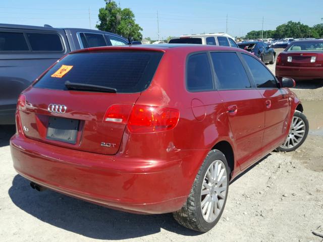 WAUNF78P66A024902 - 2006 AUDI A3 2.0 PRE RED photo 4