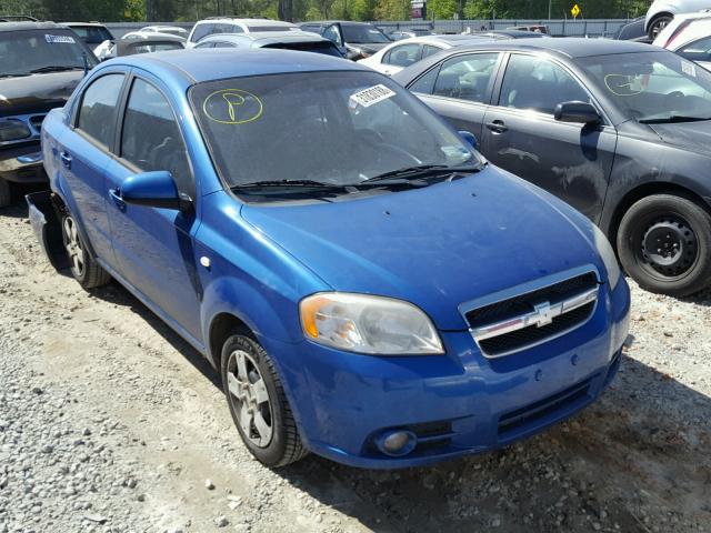 KL1TD56657B109795 - 2007 CHEVROLET AVEO BASE BLUE photo 1