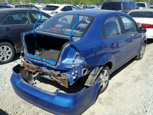 KL1TD56657B109795 - 2007 CHEVROLET AVEO BASE Mavi foto 4