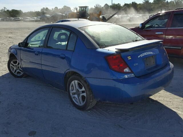 1G8AL52F23Z122959 - 2003 SATURN ION LEVEL BLUE photo 3