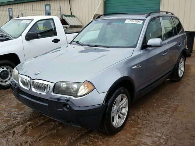 WBXPA93484WA66464 - 2004 BMW X3 3.0I SILVER photo 2