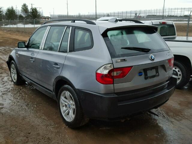 WBXPA93484WA66464 - 2004 BMW X3 3.0I SILVER photo 3