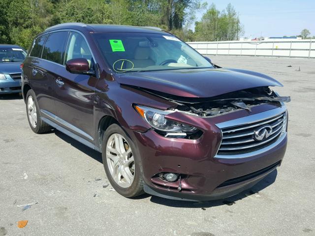 5N1AL0MM1DC308870 - 2013 INFINITI JX35 BASE BURGUNDY photo 1