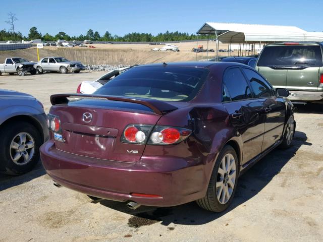 1YVHP80D365M02147 - 2006 MAZDA 6 S BURGUNDY photo 4