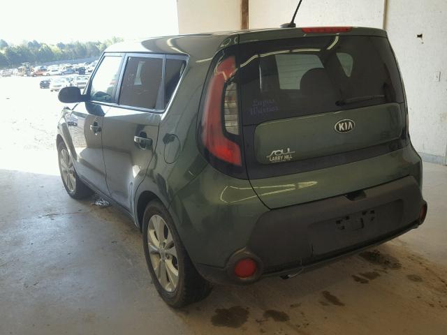 KNDJP3A50E7000798 - 2014 KIA SOUL + GREEN photo 3