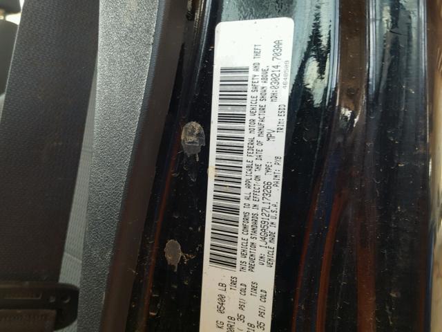 1J4GA59127L173266 - 2007 JEEP WRANGLER S BLACK photo 10