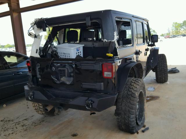 1J4GA59127L173266 - 2007 JEEP WRANGLER S BLACK photo 4