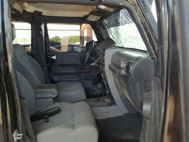 1J4GA59127L173266 - 2007 JEEP WRANGLER S BLACK photo 5