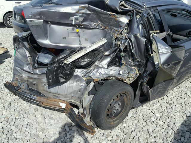 KL1TD56E79B602310 - 2009 CHEVROLET AVEO LS GRAY photo 9