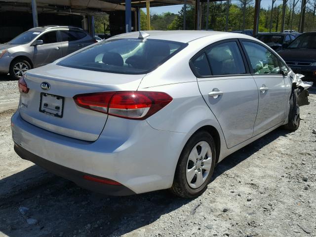 3KPFK4A79HE081008 - 2017 KIA FORTE LX SILVER photo 4