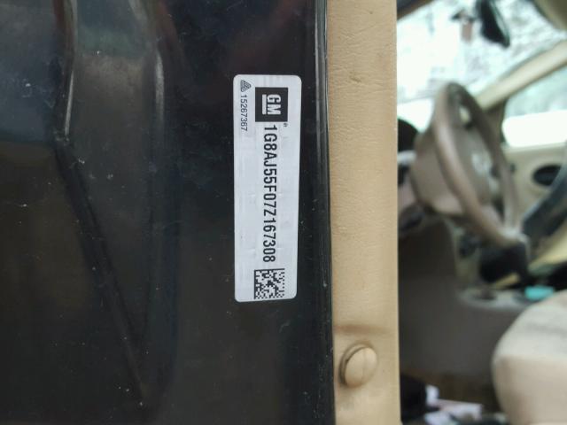 1G8AJ55F07Z167308 - 2007 SATURN ION LEVEL ოქროსფერი ფოტო 10