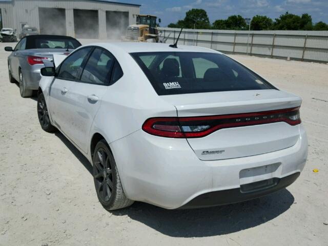 1C3CDFAA1GD736450 - 2016 DODGE DART SE WHITE photo 3