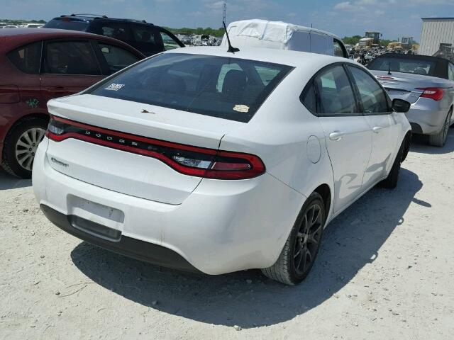 1C3CDFAA1GD736450 - 2016 DODGE DART SE WHITE photo 4