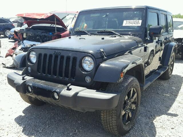 1C4BJWEG1EL296408 - 2014 JEEP WRANGLER U BLACK photo 2