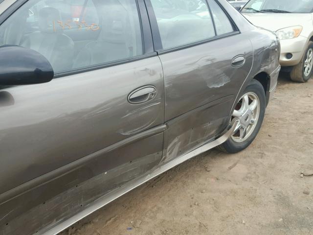 2G4WF551X21291200 - 2002 BUICK REGAL GS BROWN photo 9