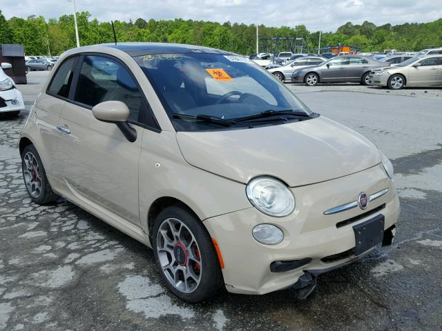 3C3CFFBR1CT119455 - 2012 FIAT 500 SPORT TAN photo 1