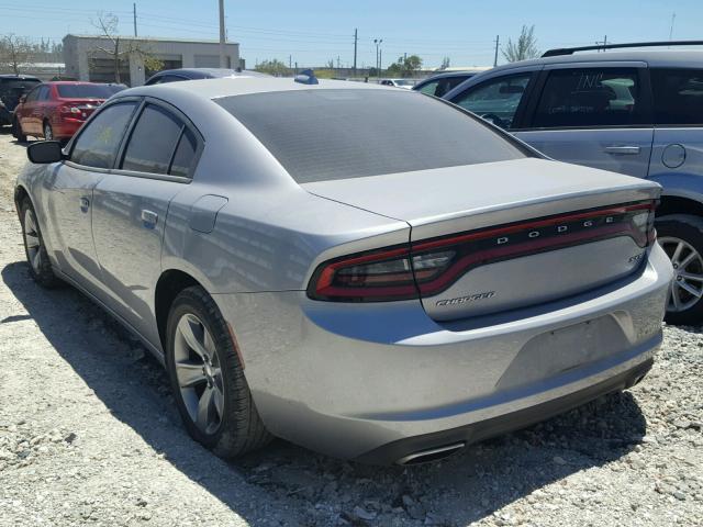 2C3CDXHG9GH138769 - 2016 DODGE CHARGER SX GRAY photo 3