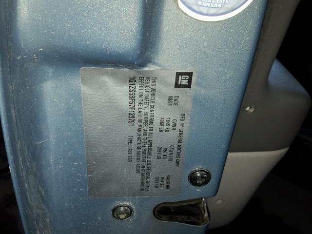 1G1ZS58F57F128791 - 2007 CHEVROLET MALIBU LS ნაცრისფერი ფოტო 10