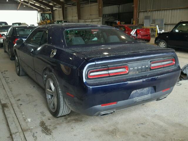 2C3CDZAG7FH775129 - 2015 DODGE CHALLENGER BLUE photo 3