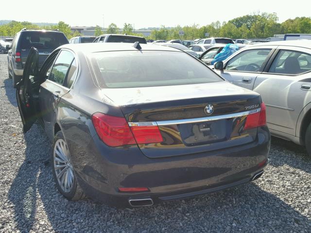 WBAKB8C52BCY66046 - 2011 BMW 750LI BLACK photo 3