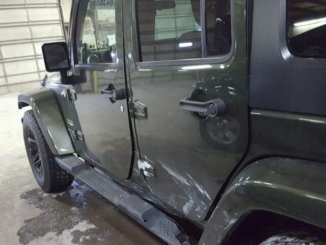 1J8GA59118L589096 - 2008 JEEP WRANGLER U GREEN photo 9